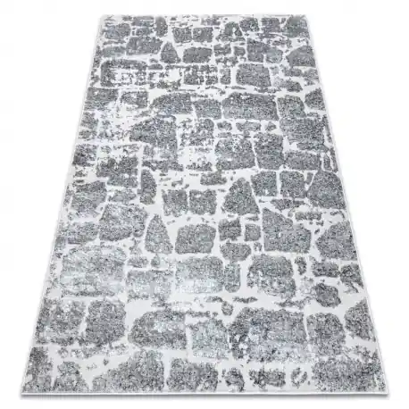 Tappeto MEFE moderno 6184 Pavimentazione mattone - Structural due livelli di pile grigio scuro