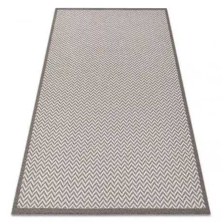 Tappeto SIZAL BORDERO 2901 tessuto piatto crema / taupe