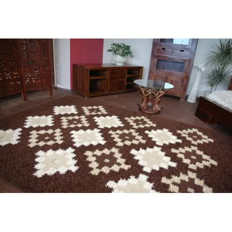 Tappeto TRIPLEX BARID scuro marrone