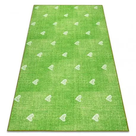 Tappeto per bambini HEARTS Jeans, vintage cuori - verde