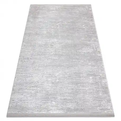 Tappeto TULS strutturale, frange 51248 moderno grigio