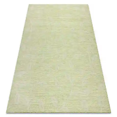 Tappeto SIZAL PATIO 3045 fogliame tessuto piatto verde / beige