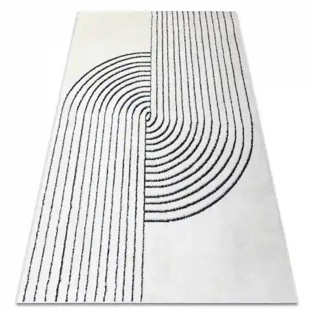 Tappeto moderno MODE 8587 geometrico crema / nero