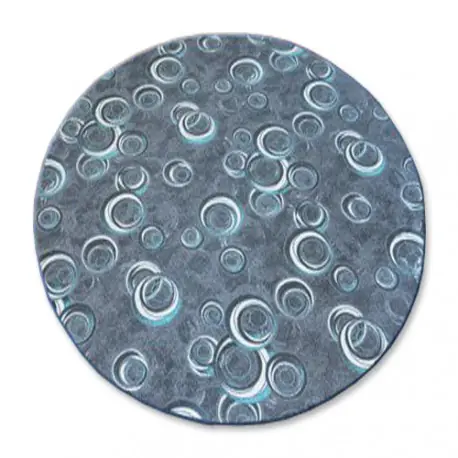TAPPETO cerchio DROPS grigio