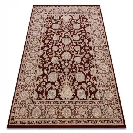 Tappeto Lana JADE 45009/301 Cornice, fiori classici rosso / beige OSTA