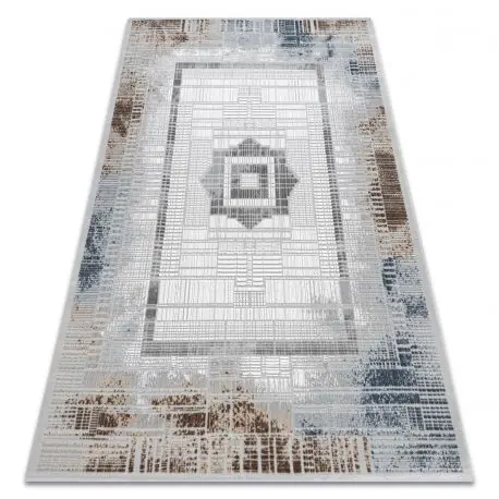 Tappeto ACRILICO VALS 0W1736 C69 47 Piazze strisce avorio / grigio