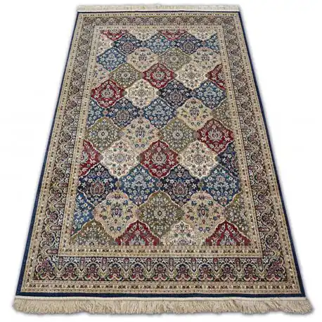 Tappeto WINDSOR 22937 ROZETY FRĘDZLE tradycyjny scuroblu
