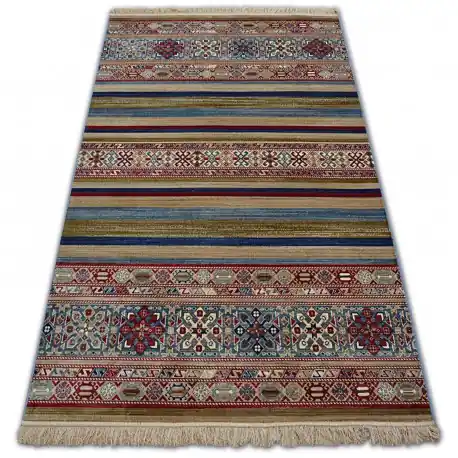 Tappeto WINDSOR 22890 ETNIC FRĘDZLE blu bordo