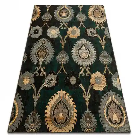 Tappeto di lana POLONIA Olivo Ornamento patyna verde