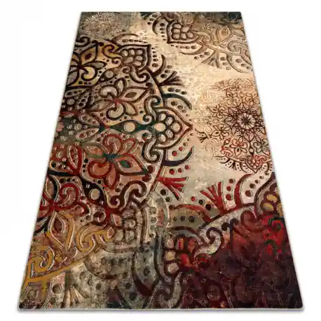 Tappeto di lana POLONIA Boho Rosone rosso