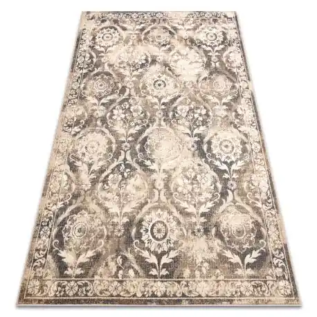Tappeto in lana NAIN Ornamento vintage 7601/50977 beige / blu scuro