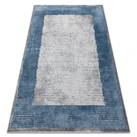 Tappeto NOBLE moderno 9730 68 Telaio vintage - Structural due livelli di pile crema / blu