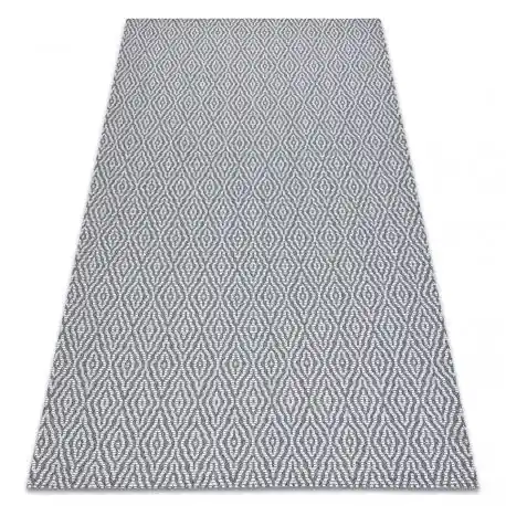 Tappeto CASA ECO SIZAL BOHO Diamanti 22084 antracite / crema, tappeto in cotone riciclato