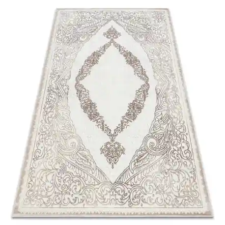 Tappeto CORE 8111 Ornamento Vintage - strutturale, due livelli di pile, beige