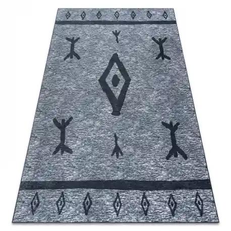 Tappeto ANTIKA 119 tek, azteco moderno, lavabile - grigio