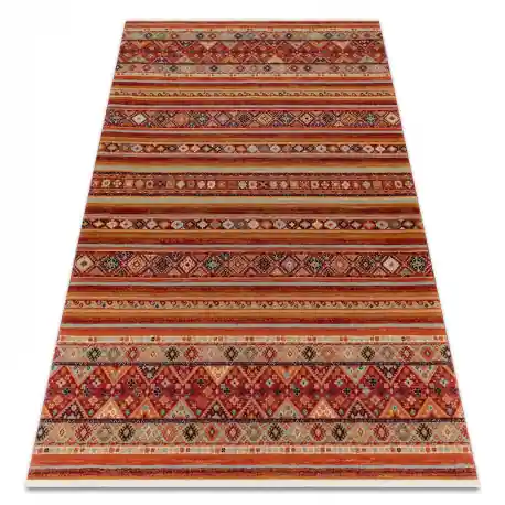 Tappeto in lana KESHAN frange, orientale 7685/53578 terracotta