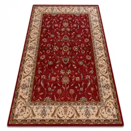 Tappeto di lana OMEGA ARIES fiori rubino