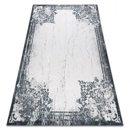 Tappeto ACRILICO VALS 0A039A C53 47 screpolato, fiori avorio / grigio
