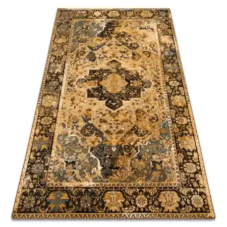 Tappeto di lana POLONIA Dukato Ornamento cognac beige
