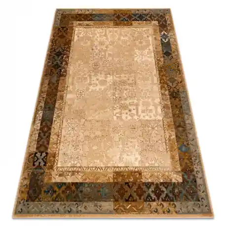 Tappeto di lana OMEGA LUMENA etnico vintage camello