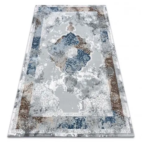 Tappeto ACRILICO VALS 09987A C69 74 Ornamento rosone grigio / avorio