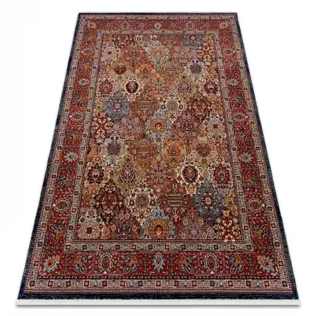 Tappeto in lana KESHAN frange, Ornamento, telaio orientale 7576/53511 terracotta