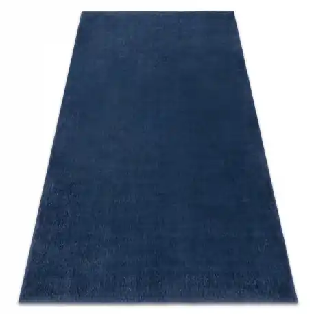 Tappeto da lavaggio moderno LINDO blu scuro, antiscivolo, a pelo lungo