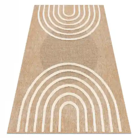 Tappeto SPARK 0688A beige / crema - Geometrico, sisal, strutturale