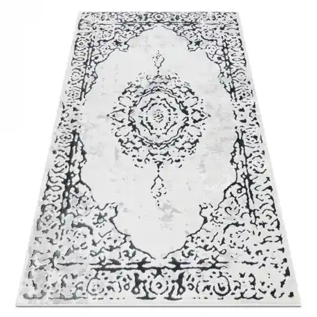 Tappeto ALLURE 1961 Ornamento, telaio - Strutturale, elegante, glamour bianca / grigio