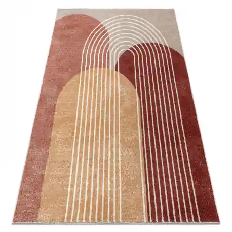 Tappeto FUSION 0810 beige / terracotta - Geometrico, moderno, astratto