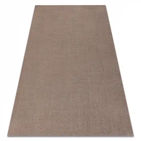 Tappeto in lana TEXTURA 488.20.LA600 OSTA - Linee, geometrica strutturale marrone