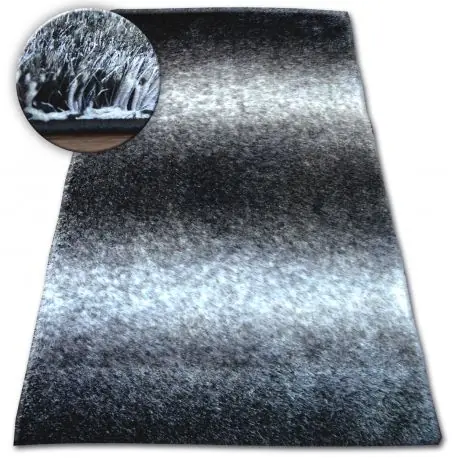 Tappeto Shaggy SPACE 3D B315 nero/grigio