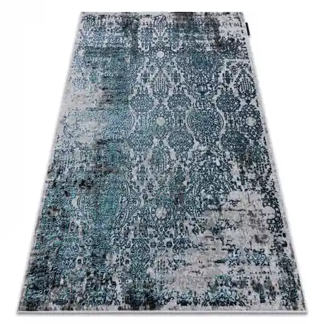 Tappeto DE LUXE moderno 2081 Ornamento vintage - Structural blu / grigio