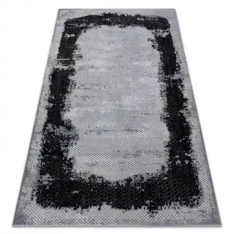 Tappeto CORE A004 Frame, ombreggiato - strutturale, due livelli di pile, nero / grigio