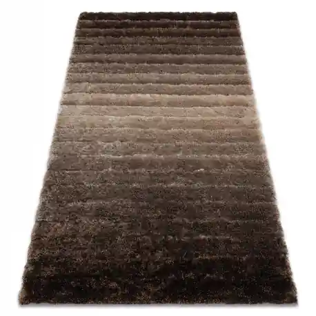 Tappeto moderno FLIM 007-B3 shaggy, strisce - Structural maro