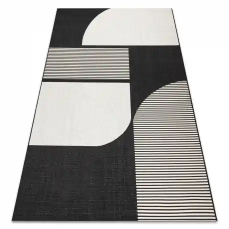 Tappeto SIZAL FLAT 49384690 ASTRAZIONE crema / nero