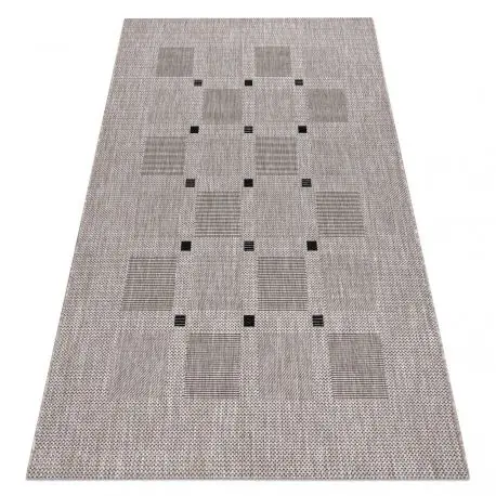 TAPPETO DI SPAGO SIZAL FLOORLUX 20079 Piazze argento / nero