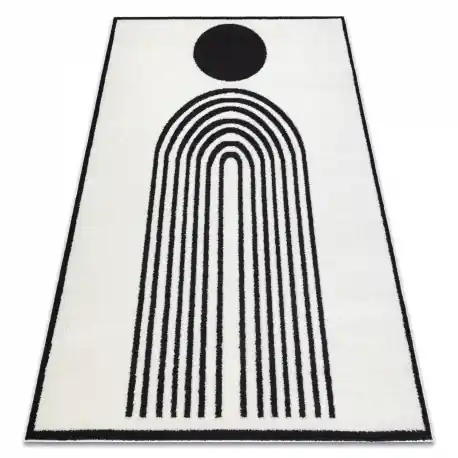 Tappeto moderno MODE 8597 geometrico crema / nero