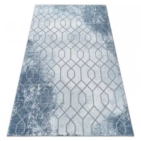 Tappeto ACRILICO VALENCIA 3951 ESAGONO blu / grigio