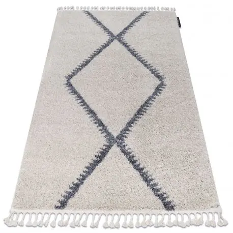 Tappeto BERBER MEKNES B5910 crema / grigio Frange berbero marocchino shaggy