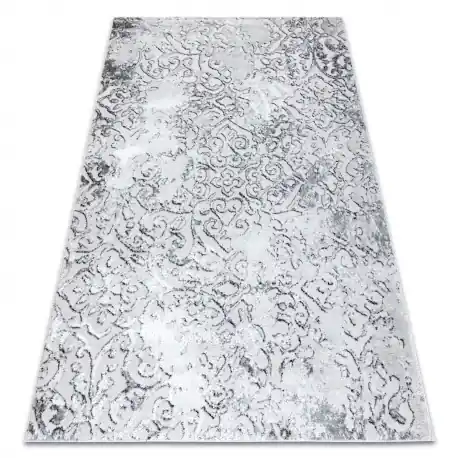 Tappeto MEFE moderno 8724 Ornamento vintage - Structural due livelli di pile grigio
