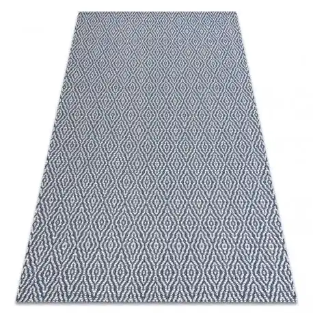 Tappeto CASA ECO SIZAL BOHO Diamanti 22084 blu scuro / crema, tappeto in cotone riciclato
