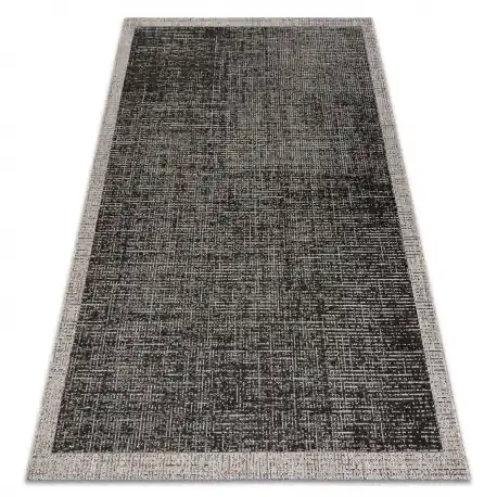 TAPPETO DI SPAGO SIZAL FLOORLUX 20401 Telaio nero / argento