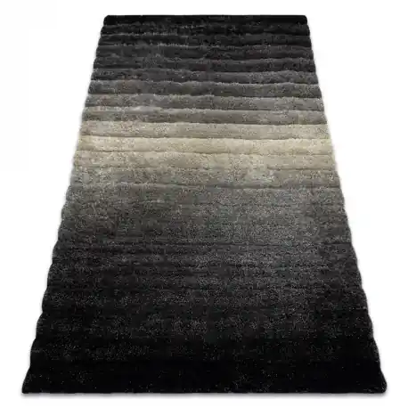 Tappeto moderno FLIM 007-B6 shaggy, strisce - Structural grigio