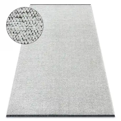 Tappeto FLORENCE 24021 Monocolore, glamour, tessitura piatta, frange - crema