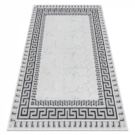 Tappeto ALLURE 1960 Chiave greca, telaio - Strutturale, elegante, glamour bianca / grigio