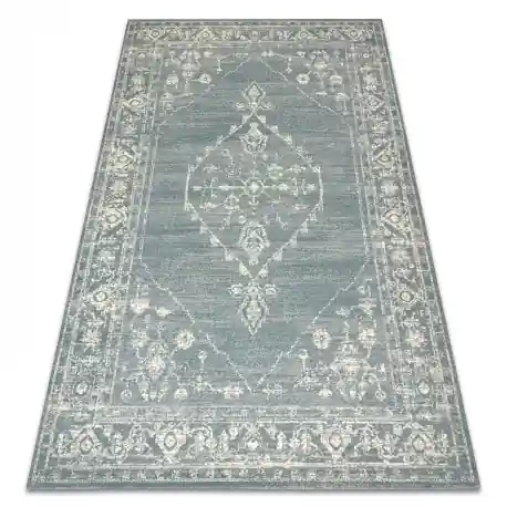 Tappeto in lana ABBY 486.24.LA100 OSTA Ornamento, cornice classico blu / beige