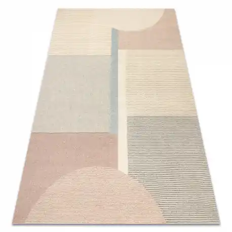 FLUX 461.1.AE990 tappeto in lana OSTA - Geometrico, strutturale, loft crema / beige