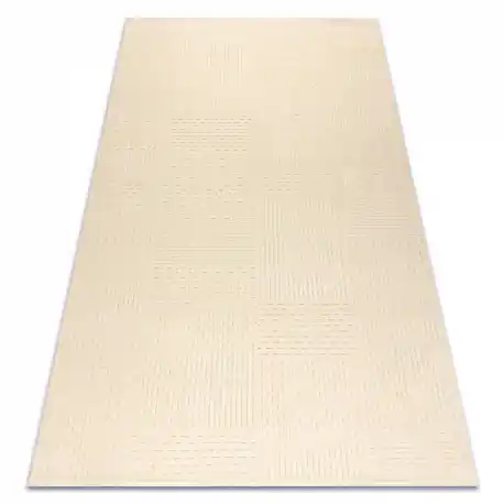 Tappeto in lana TEXTURA 488.21.LA100 OSTA - Linee, geometrica strutturale crema