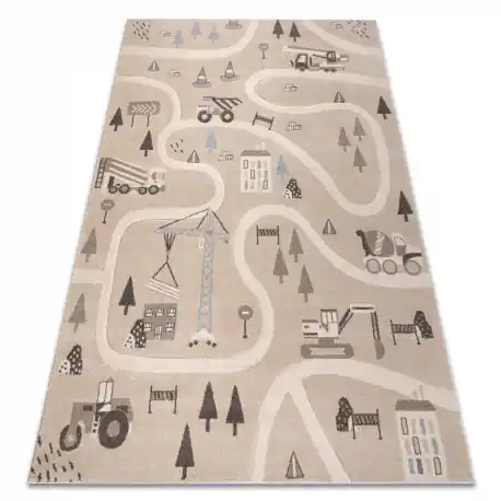 Tapis KIDDO 6111 crème strade, edilizia pour enfants, sensoriel